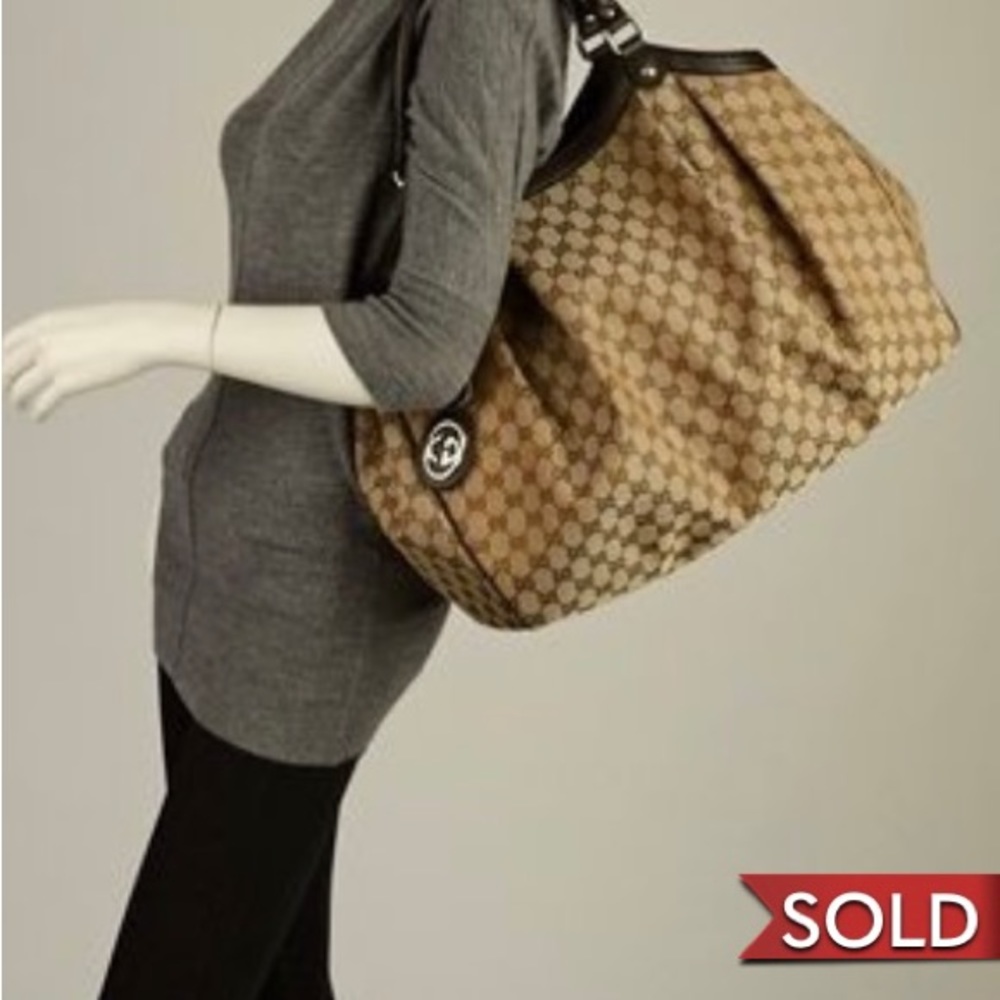 Authentic GUCCI authentic Sukey tote large cocoa